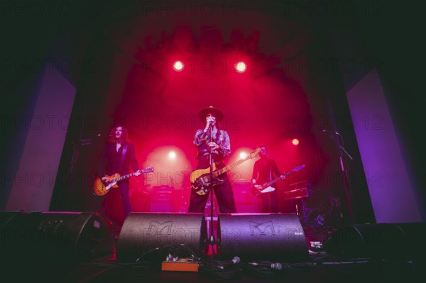 Singer Justin Hawkins from The Darkness live on Dreams On Toast Tour at Metropol Berlin on 10 October 2025