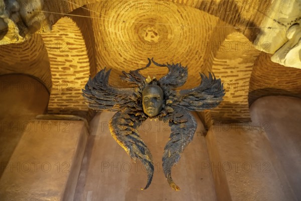 Art exhibition in the cistern in Gülhane Park in Istanbul, Turkey