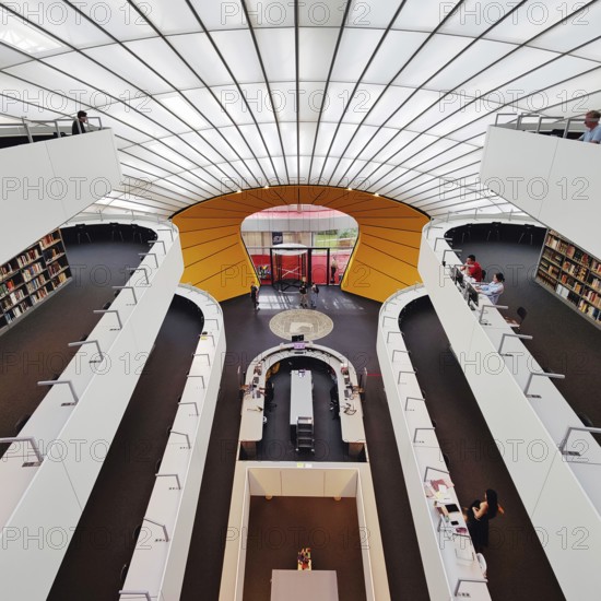 Philologische Bibliothek der Freien Universität Berlin, auch Berlin Brain genannt weil das Gebäude wie ein menschlicher Schädel geformt ist, Deutschland