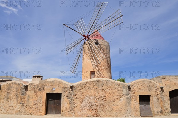 Windmill Moli den Xina, Algaida, Majorca, Balearic Islands, Spain