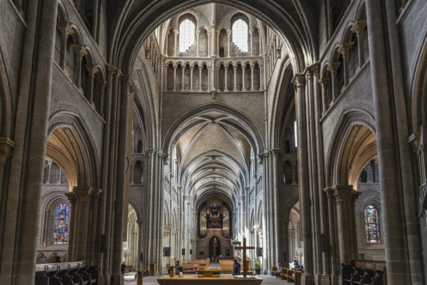 Interior view, Notre-Dame Cathedral, Lausanne, Switzerland
