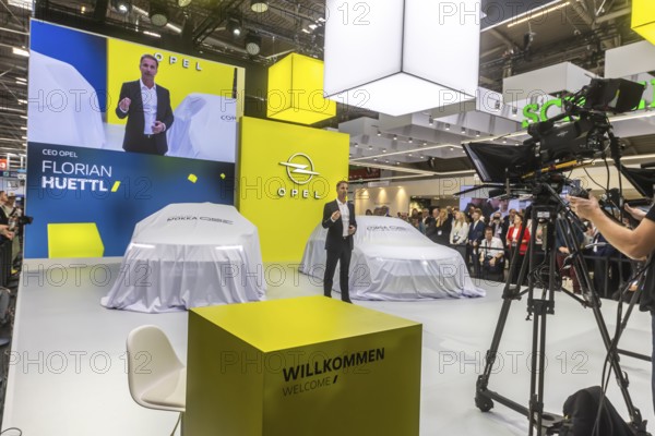 Opel CEO Florian Huettl. Opel presented the Opel Corsa GSE Vision Gran Turismo as a world premiere and the Opel Mokka GSE at the IAA MOBILITY 2025 in Munich. IAA MOBILITY in Munich. The motor show presents itself as a holistic mobility trade fair. Cars continue to take centre stage, however, with Chinese manufacturers gaining ground. Munich, Bavaria, Germany