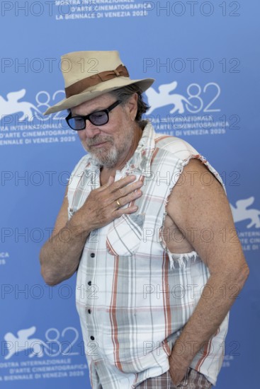 Venice, Italy - 3 September 2025: Julian Schnabel during the Photo Call of - In the Hand of Dante - during the 82nd Venice International Film Festival