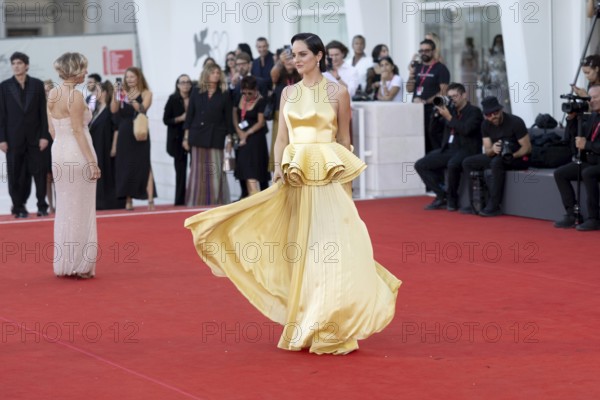 Venice, Italy - 3 September 2025: Noemie Merlant during the red carpet of - Duse - during the 82nd Venice International Film Festival