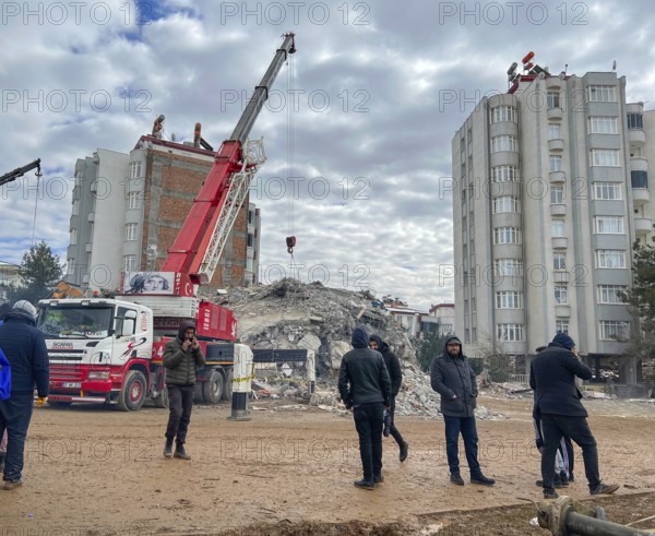 Turkish civil defense teams (AFAD) search for survivors under the rubble after a powerful 7.8-magnitude earthquake struck southern Turkey, killing tens of thousands. Kahramanmaras, Turkey. February 6, 2023, Kahramanmaras, Turkey