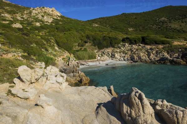 Picturesque hiking trail on the coast, Sentier du littoral, Cap Camarat, Saint Tropez, Var, French Riviera, Provence-Alpes-Cote d'Azur, Cote d Azur, France