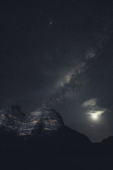 Starry sky with the Milky Way over the Bungle Bungles in Australia in the Outback, Australia