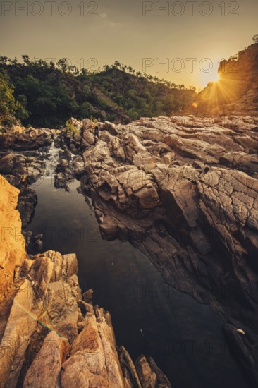 Sunrise Edith Falls in northern Australia, Australia