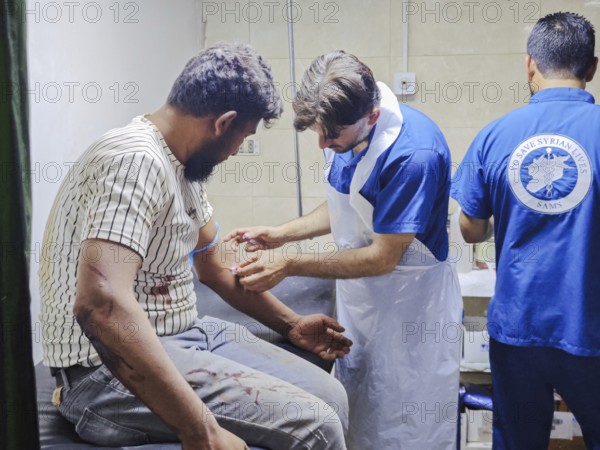 A massive explosion occurred in the town of Maarrat Misrin in the countryside of Idlib in Syria, resulting from the explosion of an ammunition depot, and the explosion left dozens of dead and injured. July 24, 2025, idlib, Syria