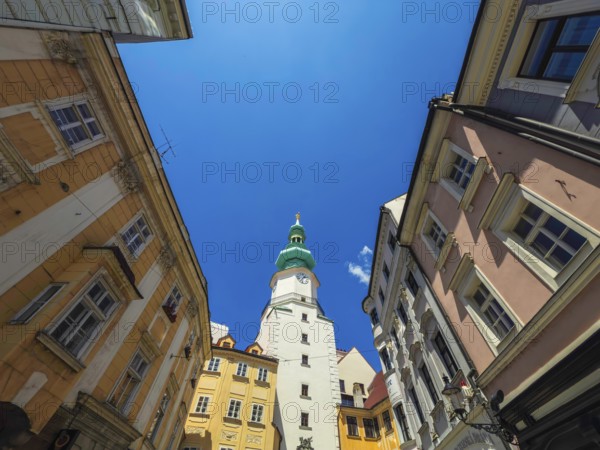 St Michael's Gate and Old Town in Bratislava, Slovakia
