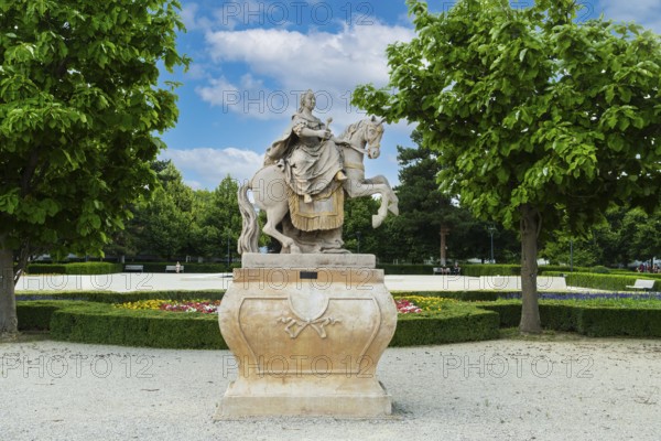 Statue of Maria Theresa in the Presidential Garden in Bratislava, Slovakia