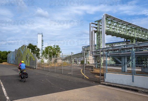 The factory bridge over the River Main in Kelsterbach, Hesse, Germany