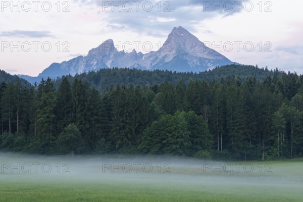 Morning alpenglow with a view of the Watzmann