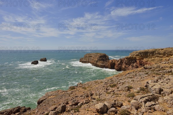 Rocky coast, Carrapateira, Parque Natural do Sudoeste Alentejano e Costa Vicentina, Algarve, Portugal