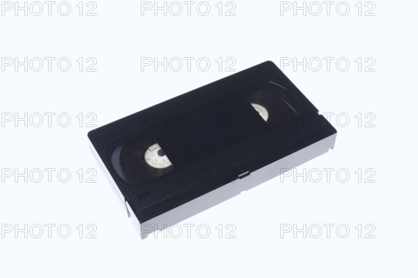 VHS cassette, video cassette on white background
