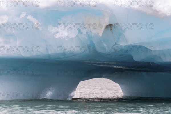 Iceberg, blue glacier ice, Konowbreen, Scandinavia, Svalbard