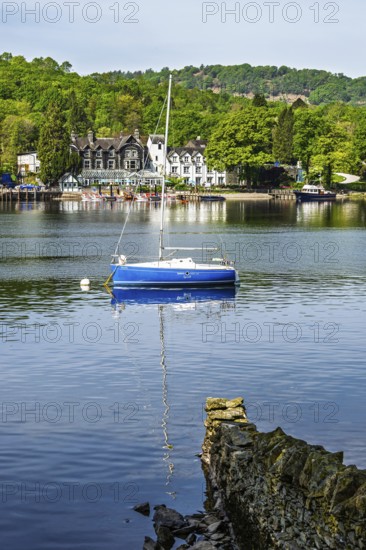 Boats on Windermere Lake, Fell Foot Park, Lake District, Cumbria, England, United Kingdom