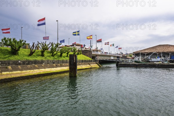 Marina in Saint-Jean-de-Luz, Nouvelle-Aquitaine, Pyrenees-Atlantiques, France