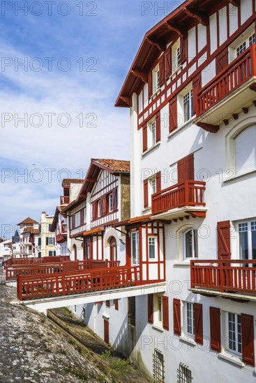 Beach and seaside in Saint-Jean-de-Luz, Nouvelle-Aquitaine, Pyrenees-Atlantiques, France