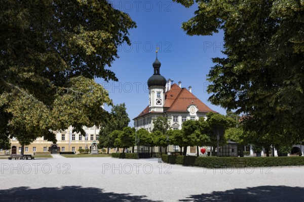 Town hall at Kapellplatz, place of pilgrimage, Altötting, Upper Bavaria, Bavaria, Germany