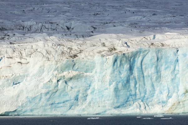 Glacier tongue, ice, break-off edge, sea, Lillienhöökbreen, Spitsbergen, Svalbard