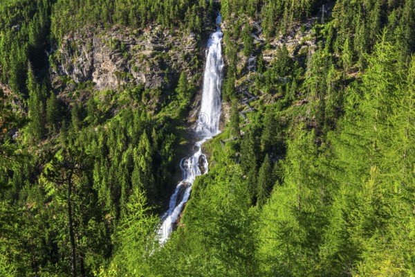 Stuiben Waterfall, Umhausen, Ötztal, Ötztal Alps, Tyrol, Austria