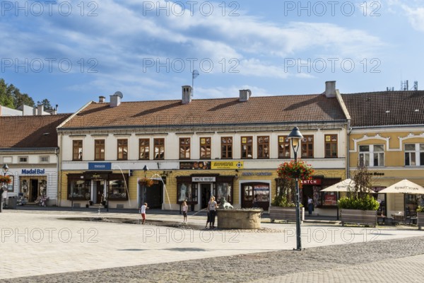 Market square in front of the Neolog Synagogue by Berlin architect Richard Scheibner in the Capital of Culture 2026, Trencín, Slovakia