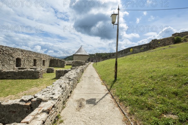 The interior of Trencín Castle, Hunger Tower, Capital of Culture 2026, Trencín, Slovakia