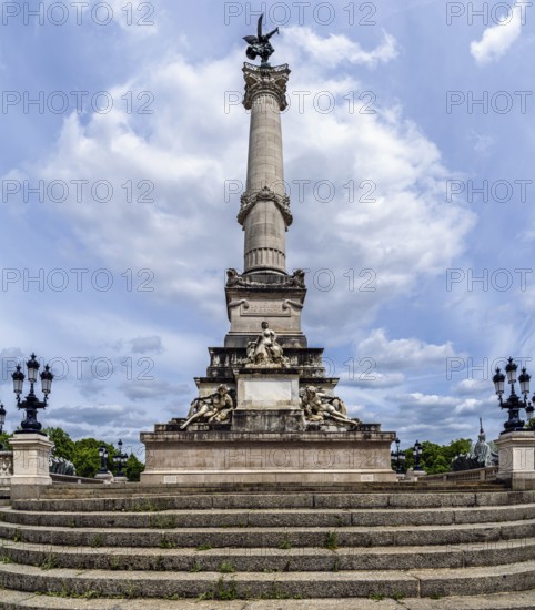 Fontaine du Char du Triomphe de la Concorde, Place des Quinconces, Bordeaux, Gironde, Nouvelle-Aquitaine, France