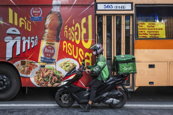 Grab motorbike courier Essen, Bangkok, Thailand