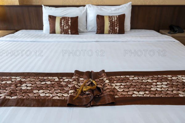 Hotel room double bed