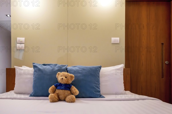 Double bed plush bear