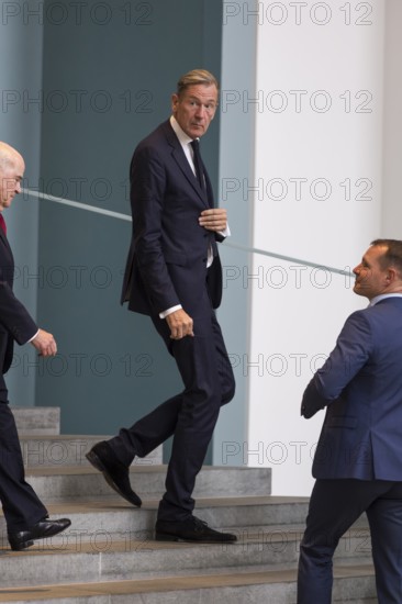 Mathias Döpfner (CEO of Axel Springer SE) after the Made for Germany investment summit at the Federal Chancellery. The investment summit aims to strengthen Germany as a business location, with representatives from a total of 61 German companies meeting with Chancellor Merz. Berlin, 21 July 2025