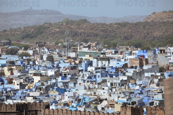 City view of the blue houses of Jodhpur, Rajasthan, India