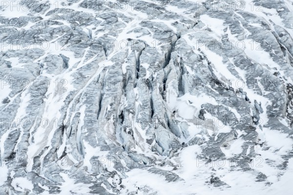 Crevasses, detail, Übeltalferner glacier, Stubai Alps, South Tyrol, Italy
