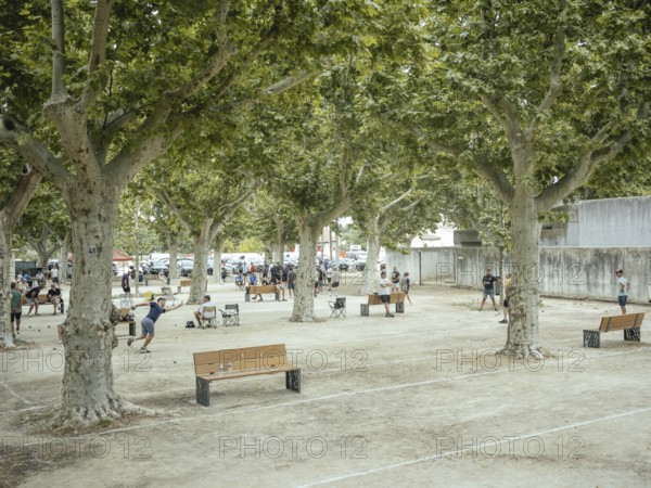 Boules game, Bellegarde, Arles, Provence, France