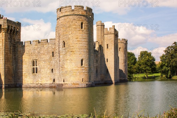 Bodiam Castle is located in East Sussex near the River Rother. It has long been one of England's most popular and best-known castles. England, UK