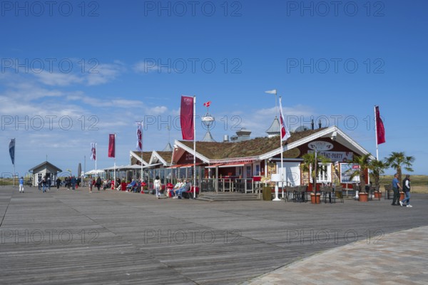 Gosch, Restaurant an der Promenade, Seebrücke, Sankt Peter Ording, Eiderstedt, Nordfriesland, North Sea, Schleswig-Holstein, Germany