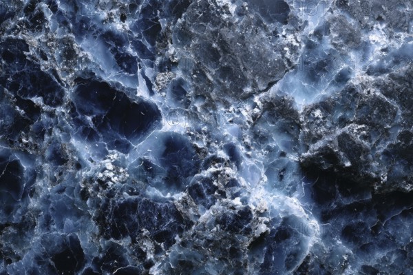 Black and blue marble stone background tone texture, AI generated