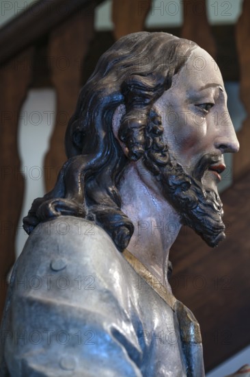 Palmesel, detail of Jesus, created in 1767, Städtisches Museum, Krummebergstr. 30, Überlingen, Baden-Württemberg, Germany