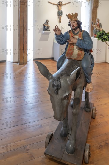 Baroque palm donkey, around 1700, Museum im Kornhaus, Hauptstr. 40, Bad forest lake, Baden-Württemberg, Germany