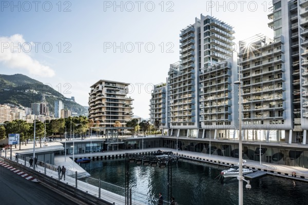 Luxury flats by the sea, architect Renzo Piano, Petit Portier, Monte Carlo, Cote d'Azur, Monaco