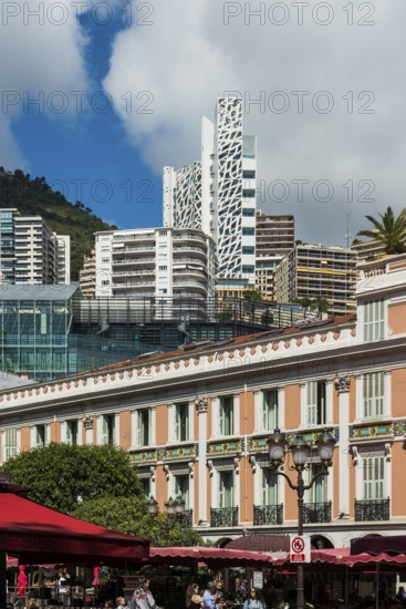 House facades, Monte Carlo, Cote d'Azur, Monaco