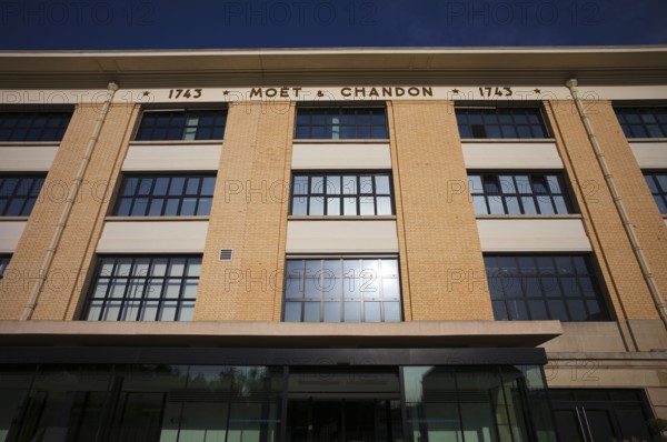 Company headquarters, head office, headquarters of the champagne brand Moët & Chandon, part of the luxury goods group LVMH Louis Vuitton Moët Hennessy, Avenue de Champagne, Épernay, Marne, France