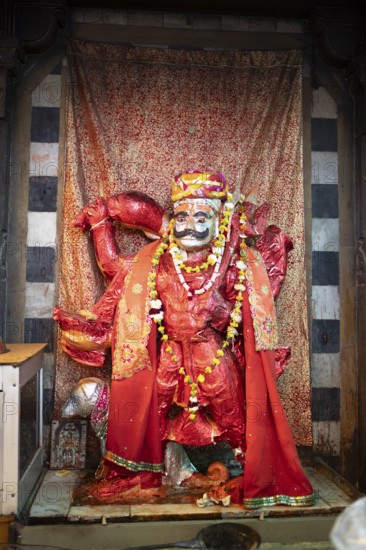 Temple guard at Sacchiya Mata Temple, Osian Temple Complex, Jodhpur, Rajasthan, India