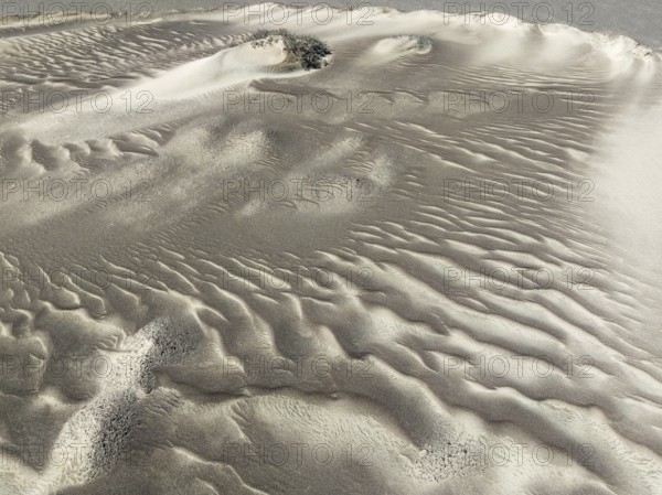 Patterns in the sand of the Namib Desert. Aerial view. Drone shot. Skeleton Coast National Park, Namibia
