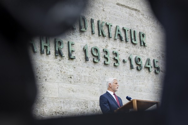 Petr Pavel (President of the Czech Republic) speaks during a visit to the Plötzensee Memorial in Berlin on 9 July 2025. The visit was a personal wish of Mr Pavel, as of the more than 2, 800 people killed, 677 were Czechs, the second largest population group after Germans