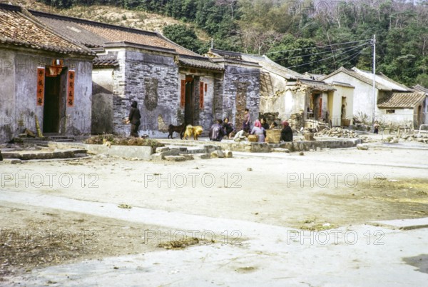 Tai Tei Tong village, Silver Mine Bay Mui Wo, Lantua Island, New Territories, Hong Kong, Asia 1964