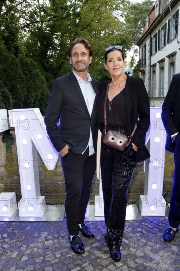 Falk Willy Wild and Katy Karrenbauer at the Cocktail Prolongé for the Semi-Final Round of Judging of the International Emmy® Awards 2025 in Berlin at the Schlosshotel Berlin on 07.07.2025