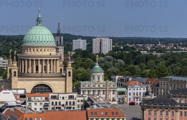 View of Potsdam, Brandenburg, Germany from the new platform of the garrison church